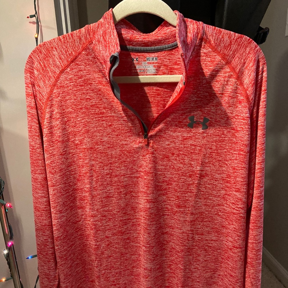 Men's Under Armour Heather Red 1/4 Zip medium